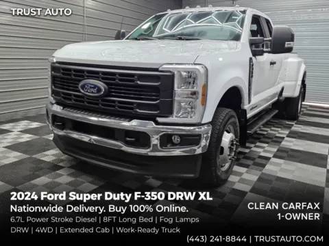 White 2024 Ford Super Duty F-350 XL 4WD DRW Super Cab 8FT Long Bed Power Stroke Diesel Pickup Truck for sale in Sykesville, MD