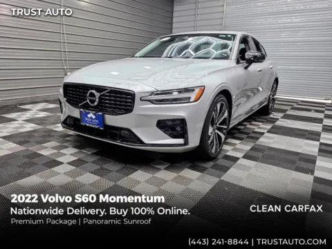 Silver 2022 Volvo S60 Momentum 4-Door Sedan w/Premium Pkg for sale in Sykesville, MD