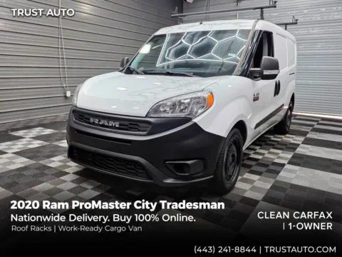 White 2020 Ram ProMaster City Tradesman Cargo Minivan/Van for sale in Sykesville, MD