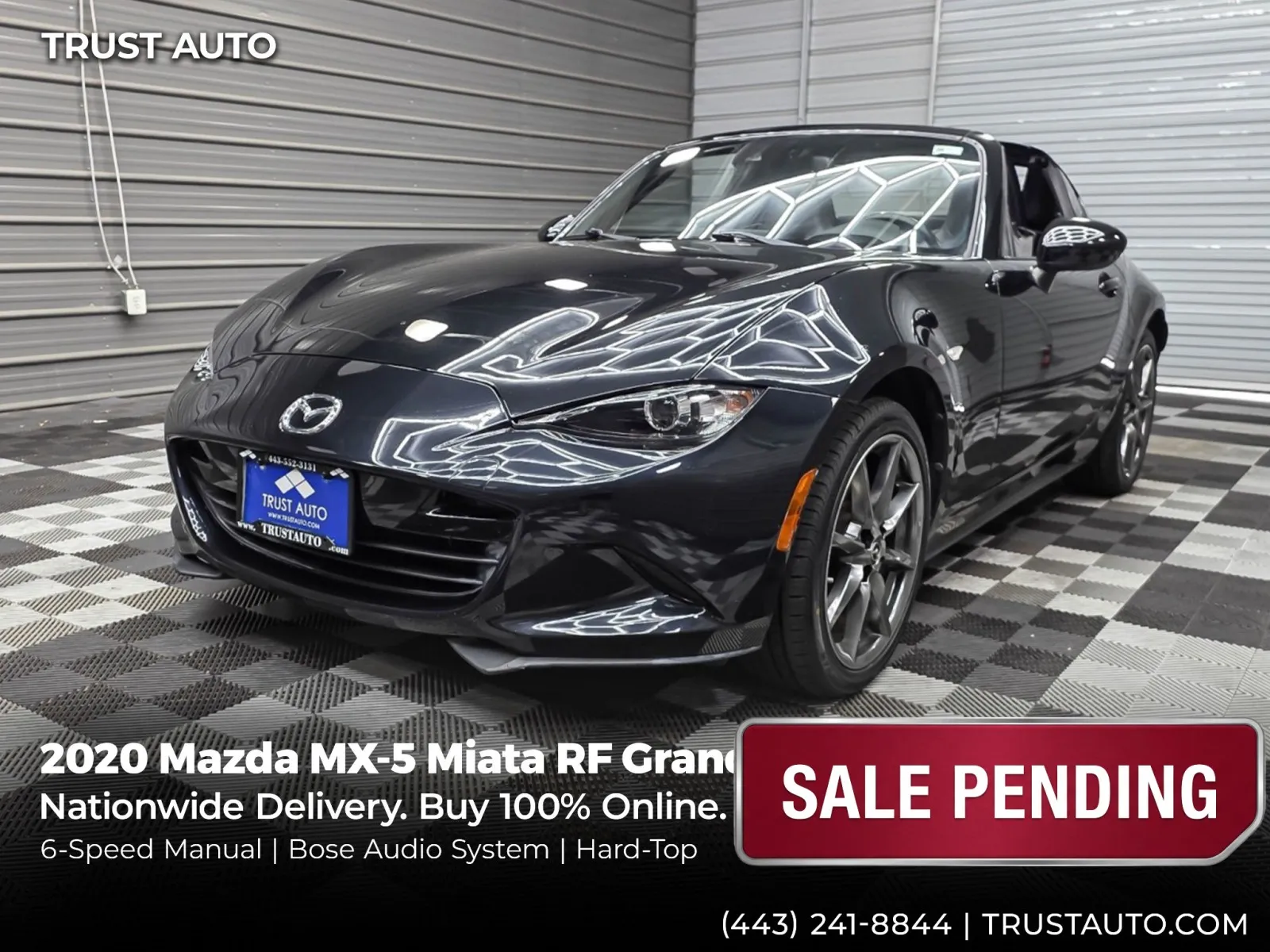 2020 Mazda MX-5 Miata RF Grand Touring 6-Speed Manual Hard-Top Convertible Coupe for sale in Sykesville, MD