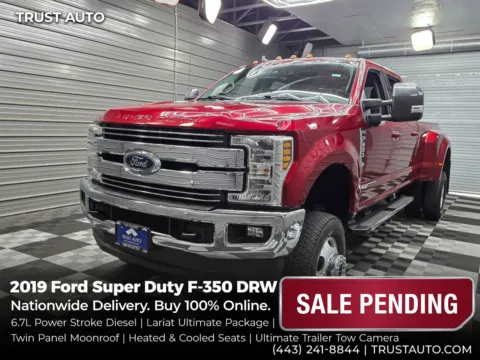 Red 2019 Ford Super Duty F-350 DRW Lariat 4WD Crew Cab Dually 8FT Bed Power Stroke Diesel Pickup Tr for sale in Sykesville, MD
