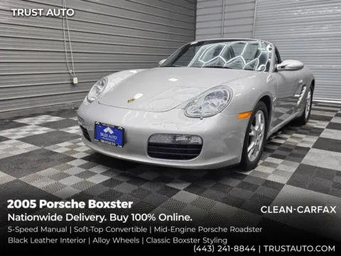 Silver 2005 Porsche Boxster Soft-Top 5-Speed Manual Convertible for sale in Sykesville, MD