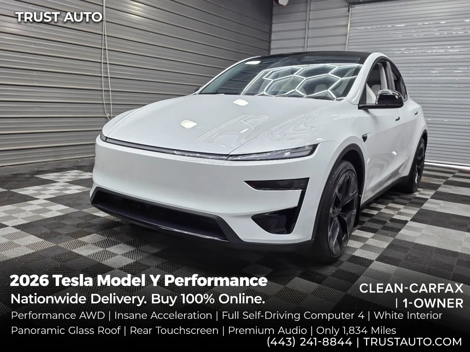 White 2026 Tesla Model Y Performance AWD Electric Luxury SUV for sale in Sykesville, MD