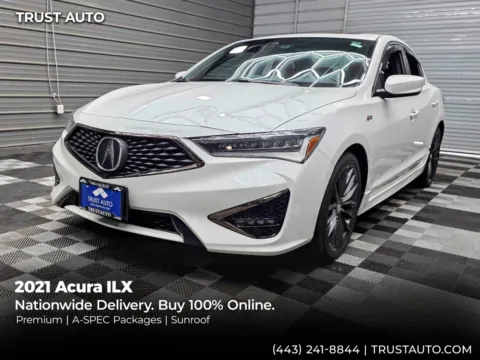 White 2021 Acura ILX Sedan w/Premium/A-SPEC Package for sale in Sykesville, MD