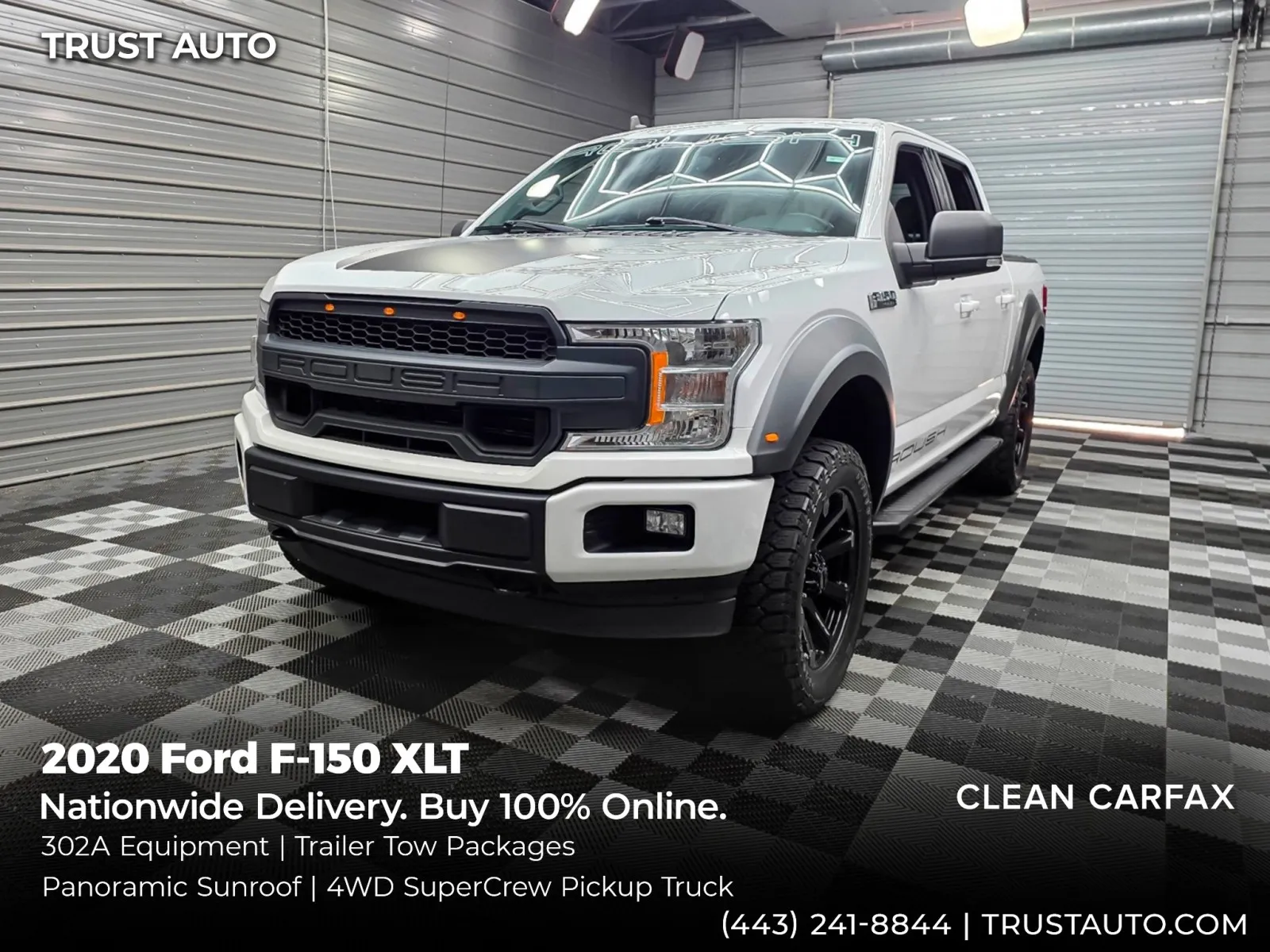 White 2020 Ford F-150 XLT 4WD SuperCrew Pickup Truck w/Trailer Tow Pkg for sale in Sykesville, MD