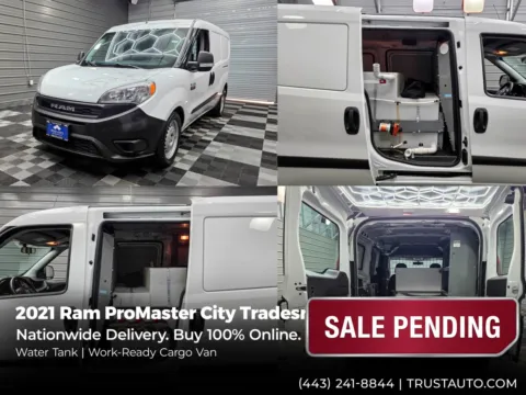 White 2021 Ram ProMaster City Tradesman Minivan/Van w/Water Tank for sale in Sykesville, MD