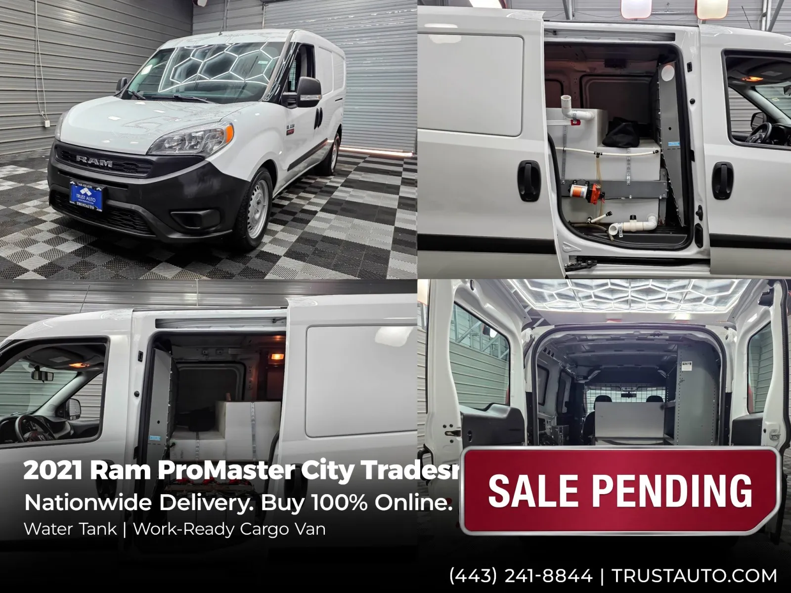 2021 Ram ProMaster City Tradesman Minivan/Van w/Water Tank for sale in Sykesville, MD