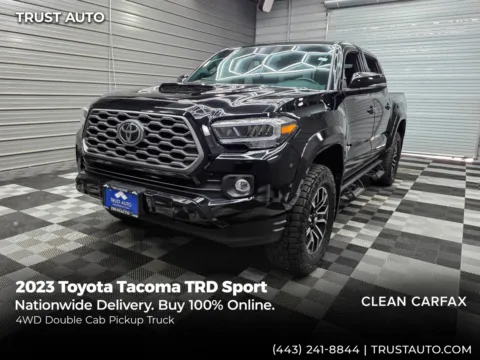 Black 2023 Toyota Tacoma TRD Sport 4WD Double Cab Pickup Truck for sale in Sykesville, MD