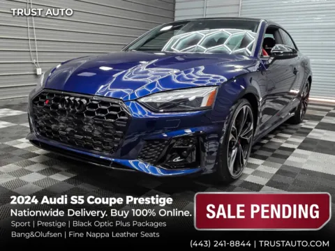 Blue 2024 Audi S5 Prestige 3.0T Quattro AWD Luxury Coupe w/Sport Pkg for sale in Sykesville, MD