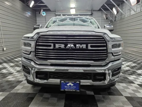 Another view of 2019 Ram 3500 DRW Laramie 4WD Crew Cab 6.7L Cummins Turbo Diesel Pickup Truck for sale in Sykesville, MD at Trust Auto