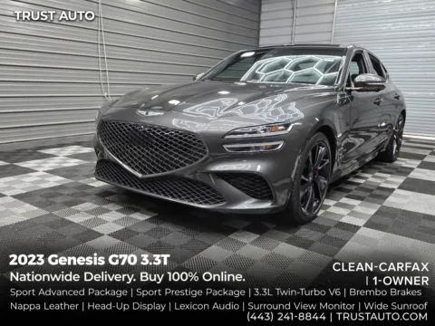 Gray 2023 Genesis G70 3.3T Sedan w/Sport Advanced/Prestige Packages for sale in Sykesville, MD