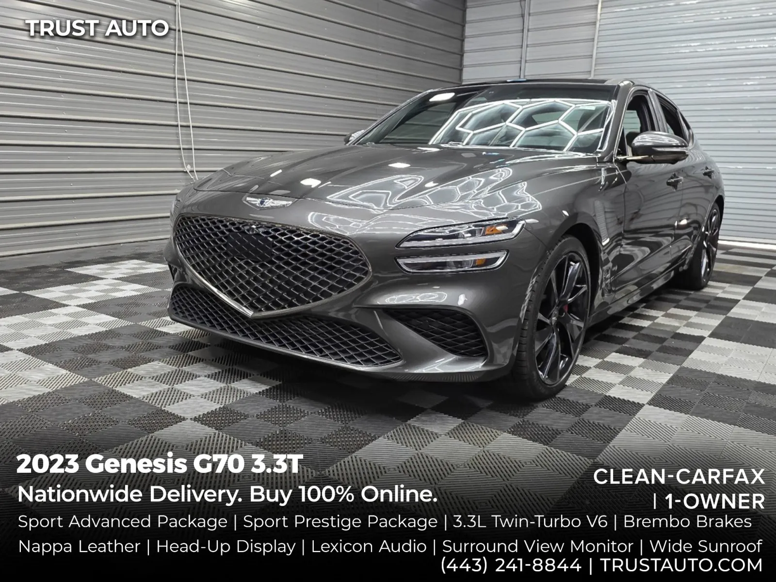 Gray 2023 Genesis G70 3.3T Sedan w/Sport Advanced/Prestige Packages for sale in Sykesville, MD