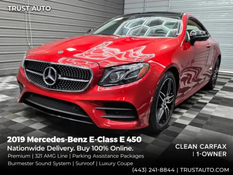 Red 2019 Mercedes-Benz E-Class E 450 4MATIC AWD Coupe w/Premium Pkg for sale in Sykesville, MD