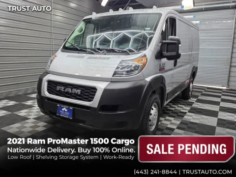Silver 2021 Ram ProMaster 1500 Cargo 136''WB Low Roof Minivan/Van w/Shelving Storage System/Roof Rack for sale in Sykesville, MD