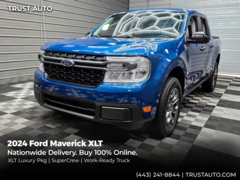 Blue 2024 Ford Maverick XLT SuperCrew Pickup Truck w/Luxury Pkg for sale in Sykesville, MD