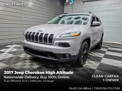 Silver 2017 Jeep Cherokee High Altitude SUV for sale in Sykesville, MD