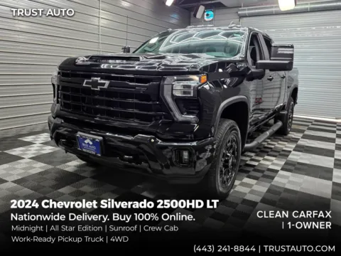 Black 2024 Chevrolet Silverado 2500HD LT 4WD Crew Cab Pickup Truck w/All Star Edition for sale in Sykesville, MD