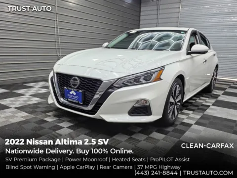 White 2022 Nissan Altima 2.5 SV Sedan w/Premium Pkg for sale in Sykesville, MD