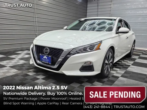 White 2022 Nissan Altima 2.5 SV Sedan w/Premium Pkg for sale in Sykesville, MD