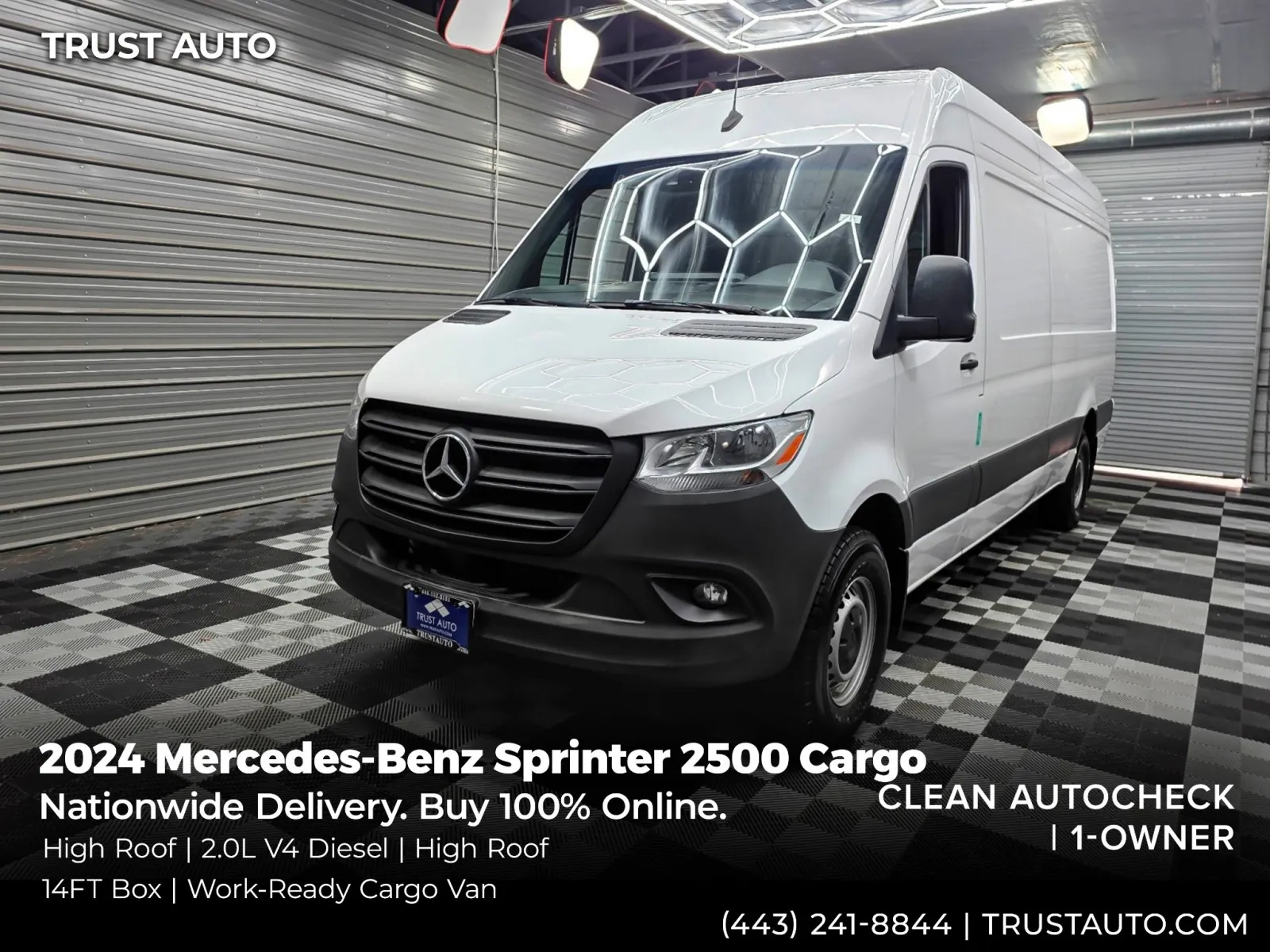 2024 Mercedes-Benz Sprinter 2500 Cargo 170''WB High Roof HO Diesel Minivan/Van