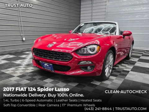 Red 2017 FIAT 124 Spider Lusso Soft-Top Convertible for sale in Sykesville, MD