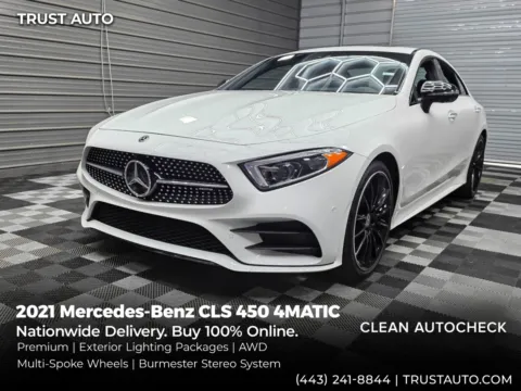 White 2021 Mercedes-Benz CLS 450 4MATIC AWD Luxury Sedan w/Premium Pkg for sale in Sykesville, MD