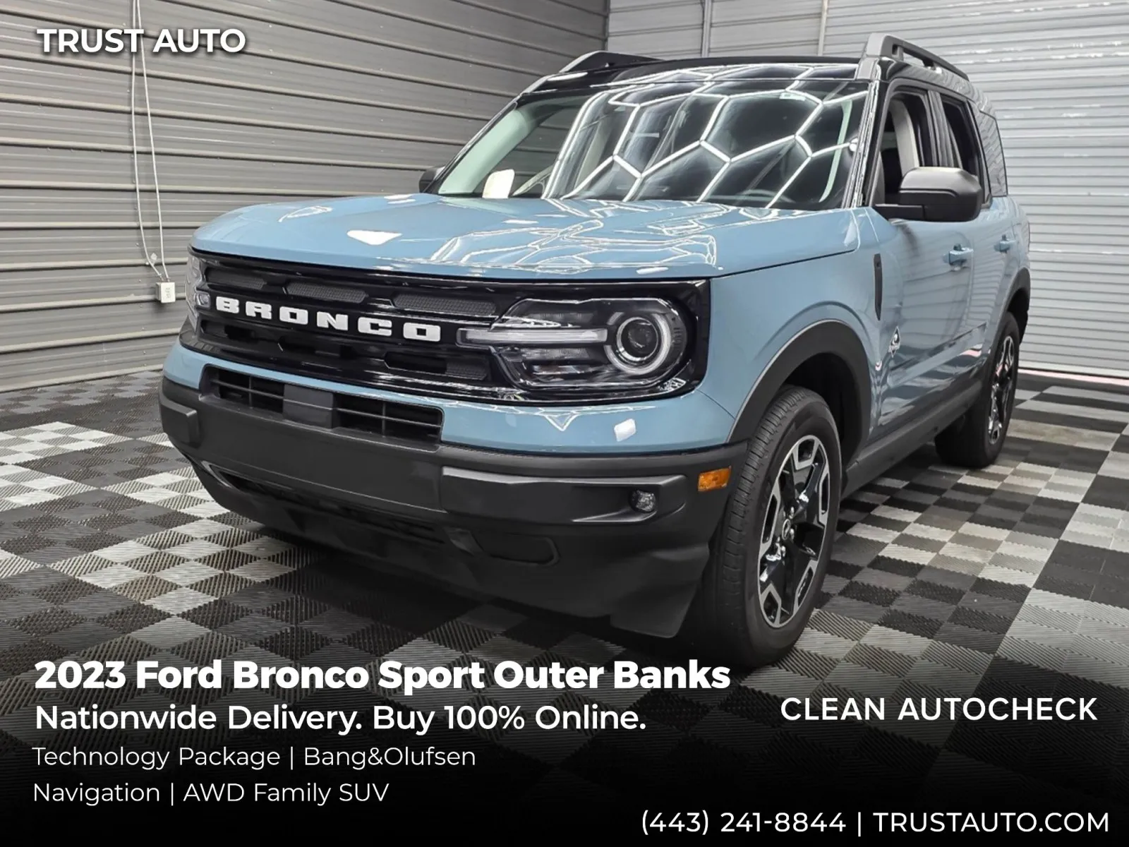 Blue 2023 Ford Bronco Sport Outer Banks AWD SUV w/Tech Pkg for sale in Sykesville, MD