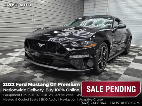 Black 2022 Ford Mustang GT Premium Coupe w/Equipment Group 401A for sale in Sykesville, MD