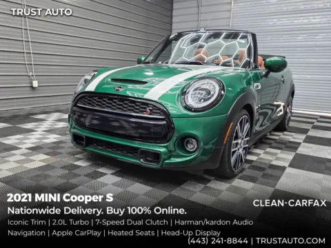 Green 2021 MINI Cooper S Soft-Top Convertible w/Iconic Trim for sale in Sykesville, MD