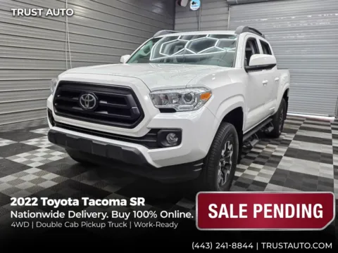 White 2022 Toyota Tacoma SR 4WD Double Cab Pickup Truck for sale in Sykesville, MD
