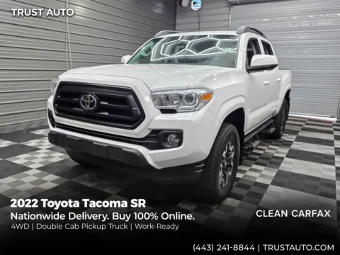 White 2022 Toyota Tacoma SR 4WD Double Cab Pickup Truck for sale in Sykesville, MD