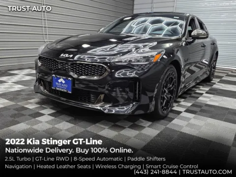 Black 2022 Kia Stinger GT-Line Sedan for sale in Sykesville, MD