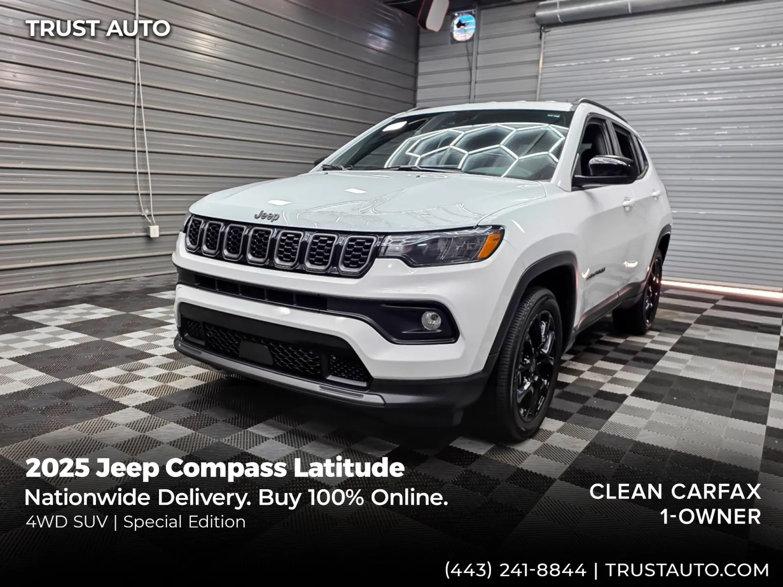 White 2025 Jeep Compass Latitude 4WD SUV w/Special Edition for sale in Sykesville, MD