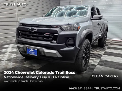 Gray 2024 Chevrolet Colorado 4WD Trail Boss Crew Cab Pickup Truck for sale in Sykesville, MD