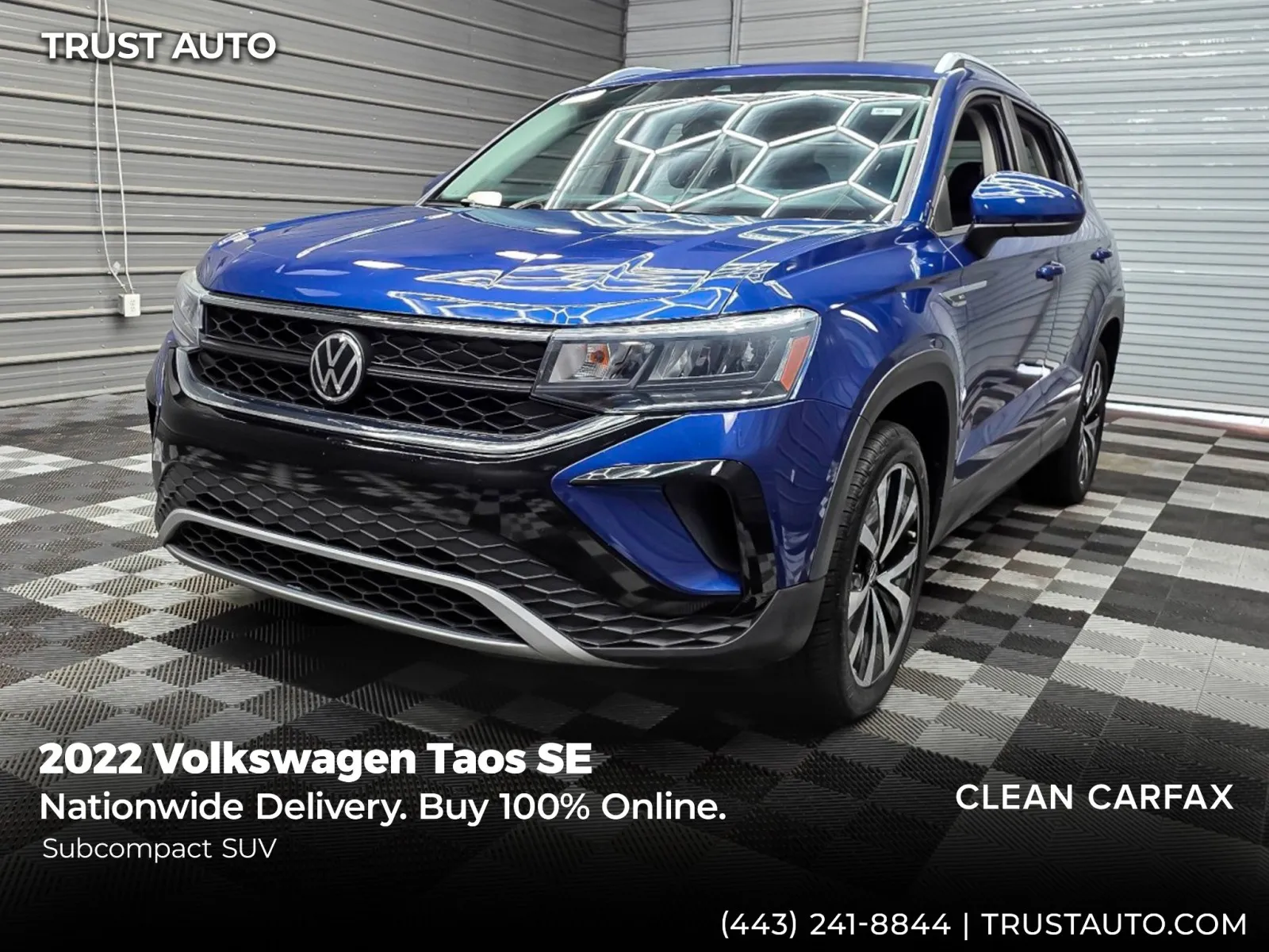 Blue 2022 Volkswagen Taos SE SUV for sale in Sykesville, MD