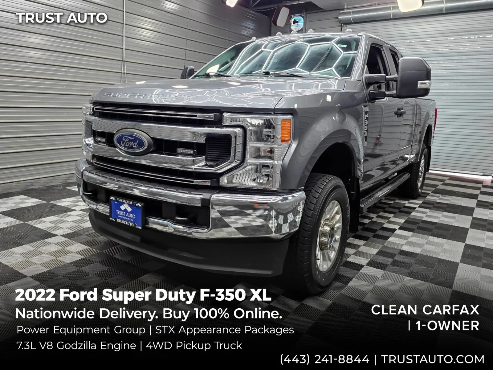 Gray 2022 Ford Super Duty F-350 SRW XL 4WD SuperCab 7.3L V8 Godzilla Pickup Truck w/Appearance Pkg for sale in Sykesville, MD
