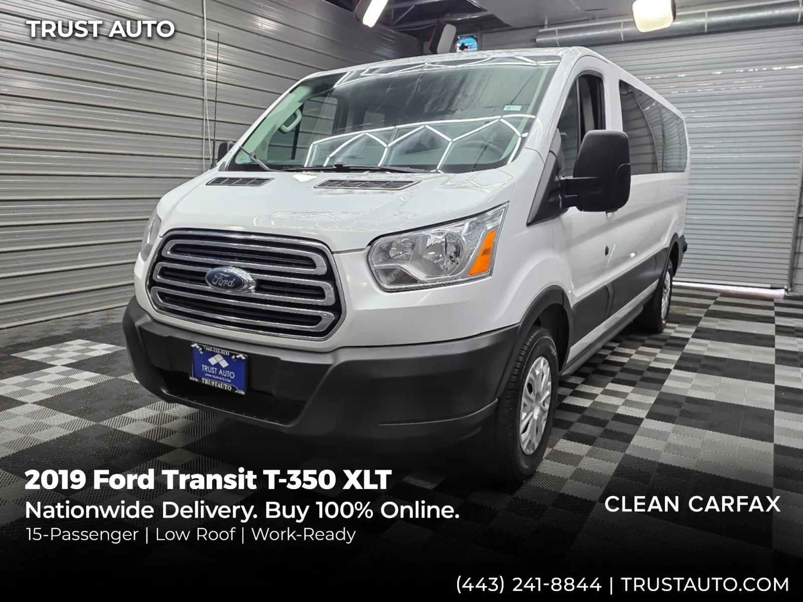 2019 Ford Transit T-350 15-Passenger XLT 148''WB Low Roof Minivan/Van