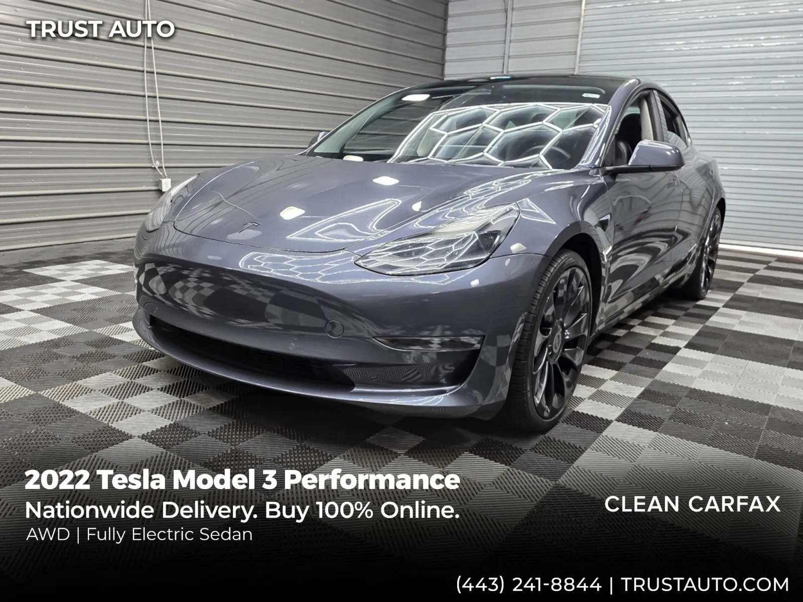 Silver 2022 Tesla Model 3 Performance AWD Luxury Electric Sedan for sale in Sykesville, MD