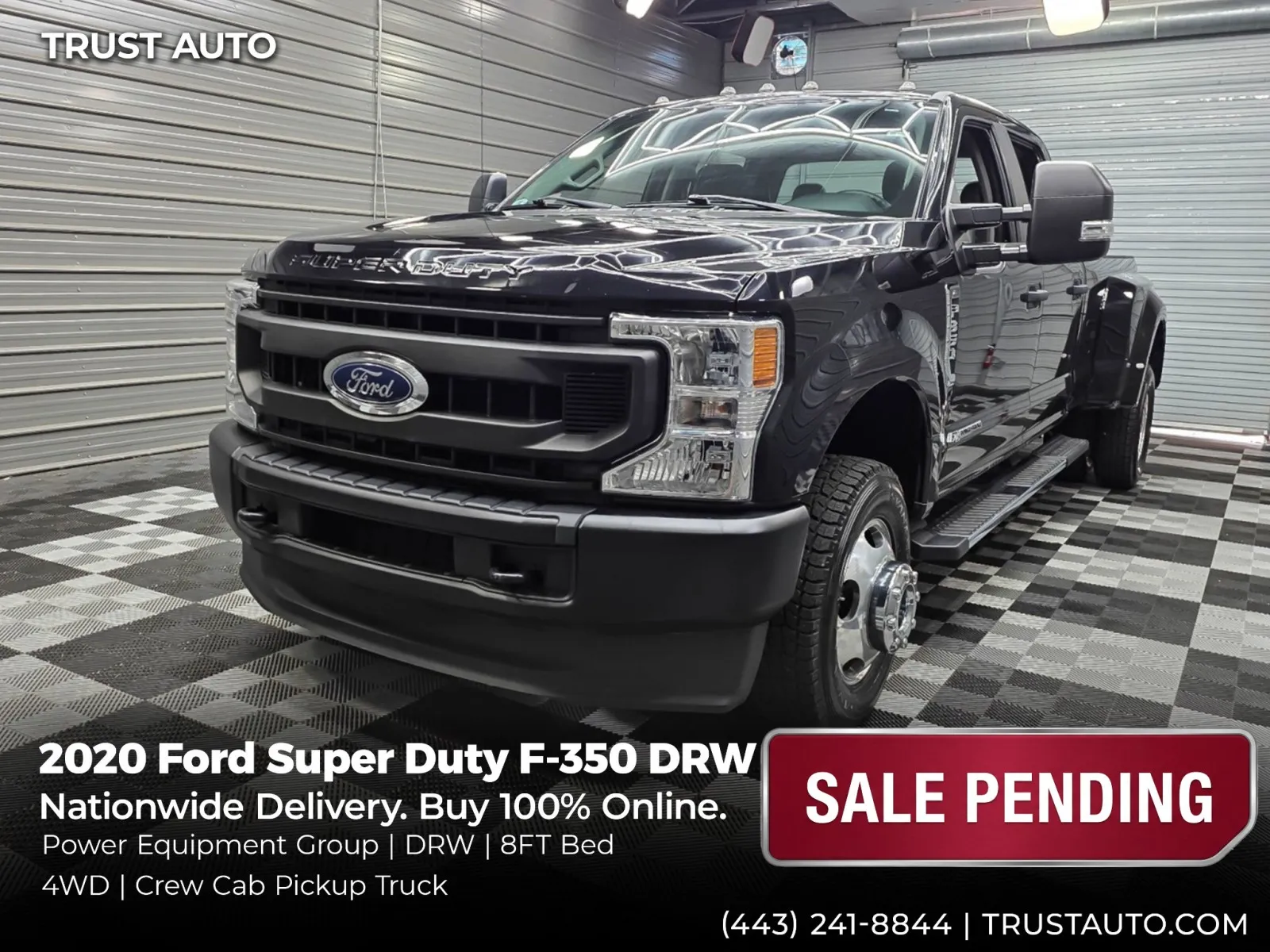2020 Ford Super Duty F-350 DRW XL 4WD Crew Cab Dually 8FT Bed Power Stroke Diesel Pickup Truck