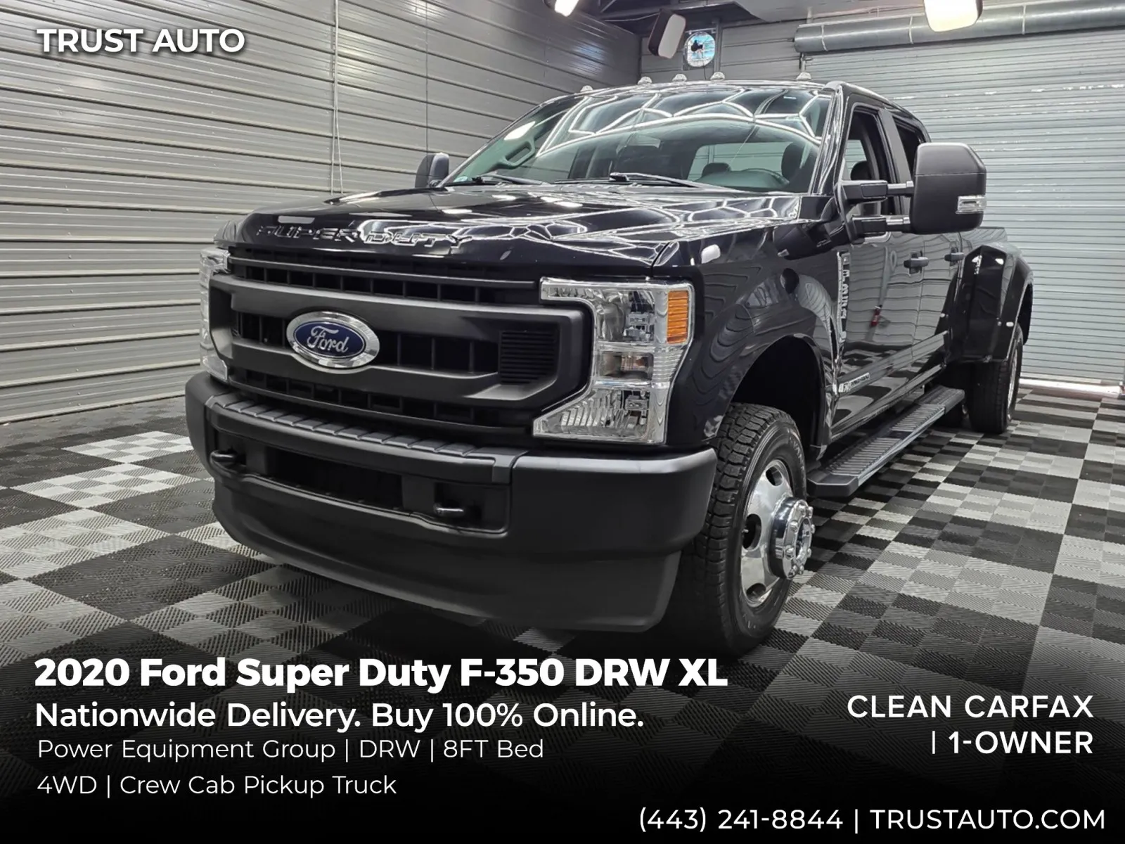 2020 Ford Super Duty F-350 DRW XL 4WD Crew Cab Dually 8FT Bed Power Stroke Diesel Pickup Truck