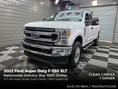 White 2022 Ford Super Duty F-250 XLT 4WD SuperCab 6.7L V8 Power Stroke Turbo Diesel Pickup Truck for sale in Sykesville, MD
