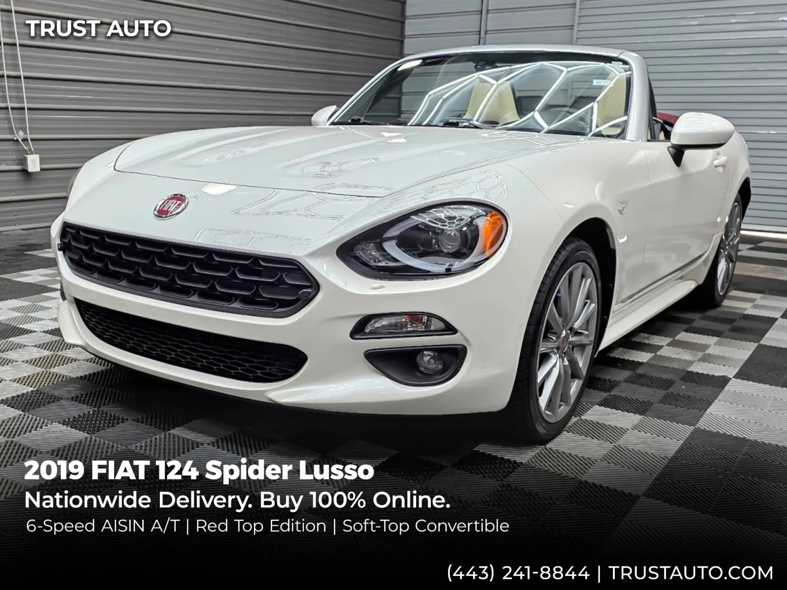 2019 FIAT 124 Spider Lusso Soft-Top Convertible w/Red Top Edition/6-Speed A/T