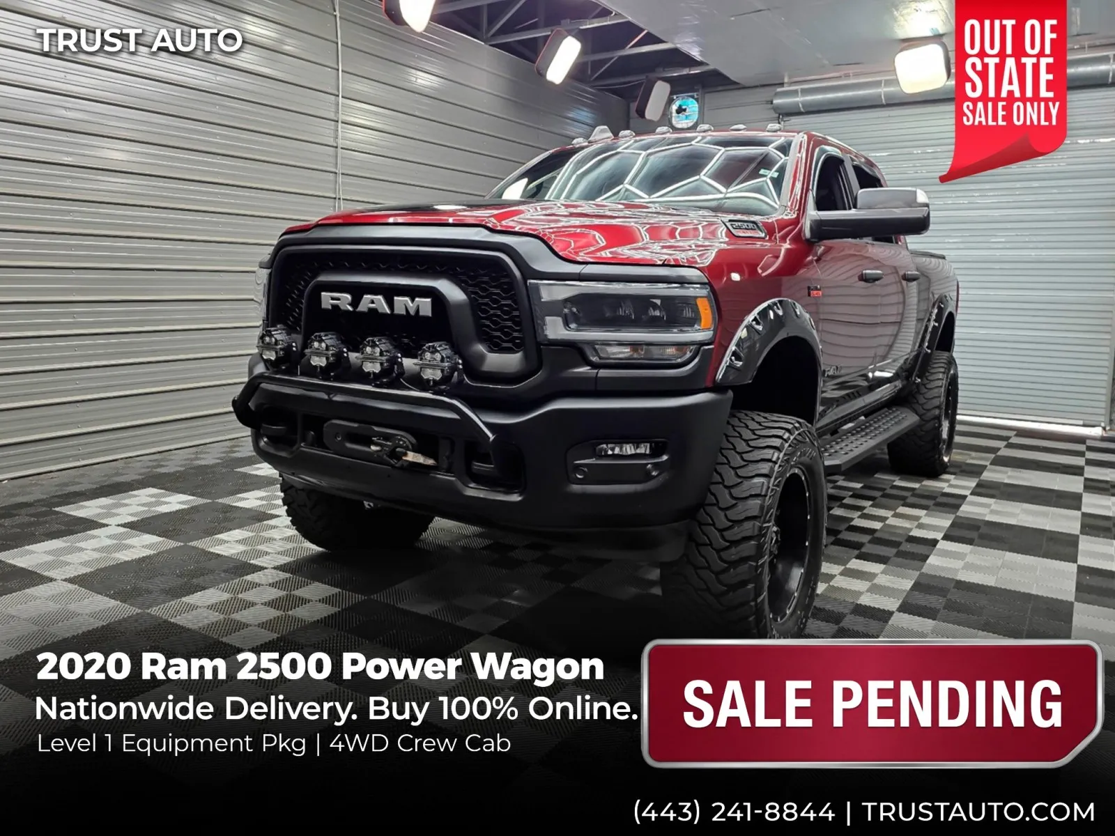 Red 2020 Ram 2500 Power Wagon 4WD Crew Cab 6-Pass Hemi Pickup Truck w/Level 1 Equi for sale in Sykesville, MD