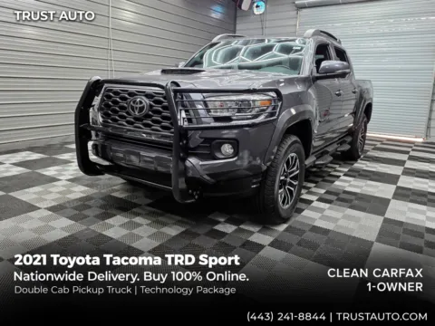 Gray 2021 Toyota Tacoma TRD Sport Double Cab Pickup Truck for sale in Sykesville, MD