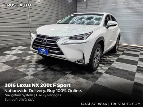 White 2016 Lexus NX 200t AWD SUV w/Luxury Pkg for sale in Sykesville, MD