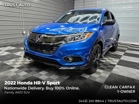 Blue 2022 Honda HR-V Sport AWD SUV for sale in Sykesville, MD