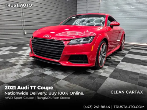 Red 2021 Audi TT Coupe 45 TFSI quattro AWD Coupe for sale in Sykesville, MD