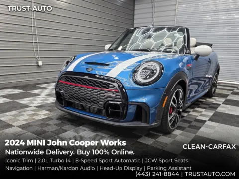Blue 2024 MINI John Cooper Works Soft-Top Convertible w/Iconic Trim for sale in Sykesville, MD