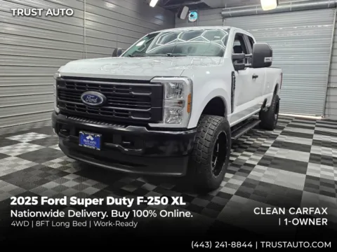 White 2025 Ford Super Duty F-250 XL 4WD SuperCab 8FT Long Bed Pickup Truck for sale in Sykesville, MD