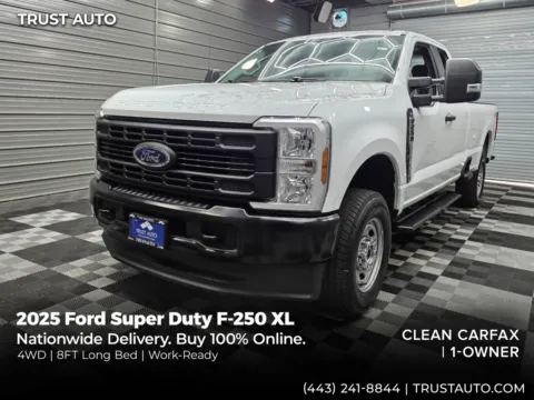 White 2025 Ford Super Duty F-250 XL 4WD SuperCab 8FT Long Bed Pickup Truck for sale in Sykesville, MD